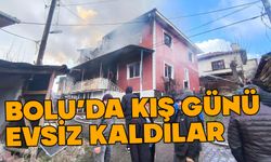 Bolu'da kış günü evsiz kaldılar