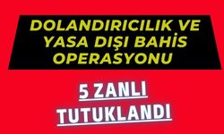 DOLANDIRICILIK VE YASA DIŞI BAHİS OPERASYONU