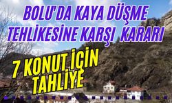 Bolu'da kaya düşme tehlikesine karşı 7 konut için tahliye kararı