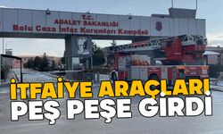 İtfaiye araçları peş peşe cezaevine girdi