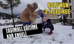 Bolu'nun 3 ilçesinde taşımalı eğitime kar engeli