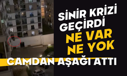 Sinir krizi geçirdi, ne var ne yok camdan aşağı attı