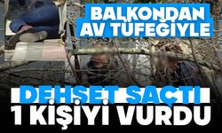 BALKONDAN AV TÜFEĞİYLE DEHŞET SAÇTI, 1 KİŞİYİ VURDU