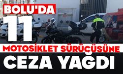 Bolu'da 11 motosiklet sürücüsüne ceza yağdı