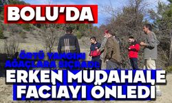 Örtü yangını ağaçlara sıçradı: Erken müdahale faciayı önledi