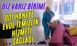 Biz Varız Birimi 801 haneye evde temizlik hizmeti sağladı