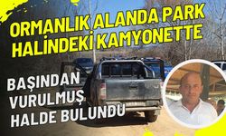 Ormanlık alanda park halindeki kamyonette başından vurulmuş halde bulundu