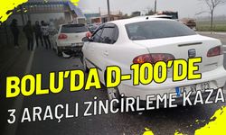 Bolu’da D-100’de 3 araçlı zincirleme kaza