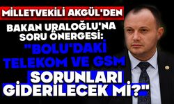 Milletvekili Akgül'den Bakan Uraloğlu'na Soru Önergesi: "Bolu'daki Telekom ve GSM Sorunları Giderilecek mi?"