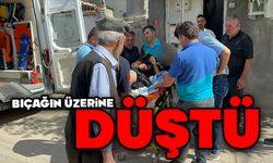 Bıçağın üzerine düştü