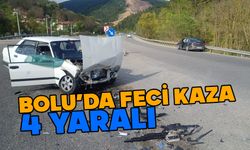 Bolu'da otomobiller çarpıştı: 4 yaralı