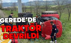 Gerede'de Traktör Şarampole Yuvarlandı: Sürücü Yaralandı
