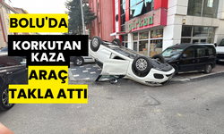 İki otomobil çarpıştı, araçlardan biri takla attı: 1 yaralı