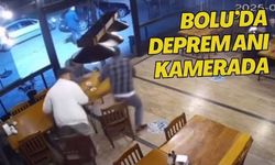 Bolu’da deprem anı kamerada