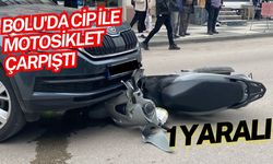 Bolu'da cip ile motosiklet çarpıştı: 1 yaralı