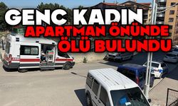 Genç kadın apartman önünde ölü bulundu
