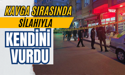 Kavga sırasında silahlıyla kendini vurdu