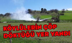 Bolu'da köylülerin çöp döktüğü yer yandı