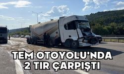 TEM Otoyolu'nda 2 tır çarpıştı