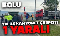 Tır ile kamyonet çarpıştı: 1 yaralı