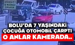 Bolu’da yola aniden çıkan 7 yaşındaki çocuğa otomobil çarptı: O anlar, güvenlik kamerasına yansıdı