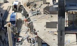 Elazığ'da inşaatın iskelesi çöktü: 2 işçi yaralandı