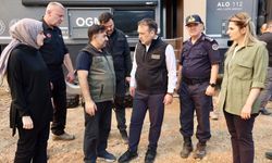 Vali Sözer, yangın bölgesinde inceleme yaptı