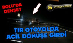 Bolu’da acil dönüşe giren tır dehşet saçtı