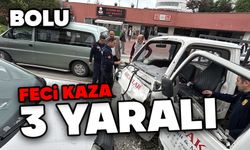Bolu'da feci kaza, 3 kişi yaralandı