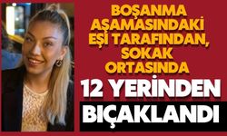 Boşanma aşamasındaki eşi tarafından, sokak ortasında 12 yerinden bıçaklandı
