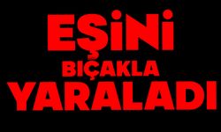 Eşini bıçakla yaraladı