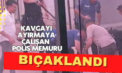 Kavgayı ayırmaya çalışan polis memuru bıçaklandı