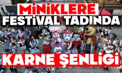 Miniklere festival tadında karne şenliği