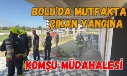 Mutfakta çıkan yangına komşu müdahalesi