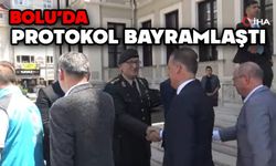Bolu’da protokol bayramlaştı