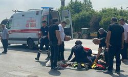 D-100’de hafif ticari araç ile elektrikli bisiklet çarpıştı: 1 yaralı
