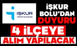 İŞKUR Bolu’dan Duyuru:  4 İLÇEYE ALIM YAPILACAK