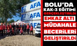 Bolu’da KAK-3 Eğitimi Gerçekleştirildi:  ENKAZ ALTI MÜDAHALE BECERİLERİ GELİŞTİRİLDİ