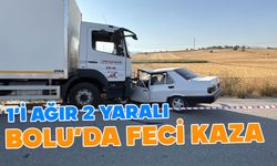 Bolu'da TOFAŞ hurdaya döndü, 2 yaralı
