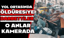 Yol ortasında öldüresiye darbettiler: O anlar kamerada