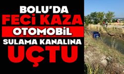 OTOMOBİL SULAMA KANALINA UÇTU