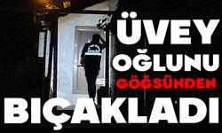 Üvey oğlunu göğsünden bıçakladı