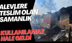 ALEVLERE TESLİM OLAN SAMANLIK KULLANILAMAZ HALE GELDİ