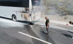 Menteşe’de yolcu otobüsünde yangın paniği