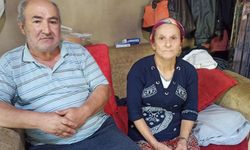 Devrekli çift yıkılmak üzere olan evde hayat mücadelesi veriyor