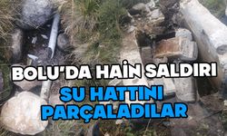 Bolu’da hain saldırı, su hattını parçaladılar