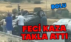 Bolu’da D-100 Karayolu’nda Kaza: Araç Takla Attı