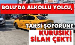 Bolu’da alkollü yolcu, taksi şoförüne kurusıkı silah çekti