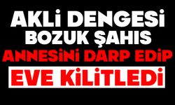 Akli dengesi bozuk şahıs 78 yaşındaki annesini darp edip eve kilitledi