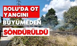 Bolu'da ot yangını büyümeden söndürüldü